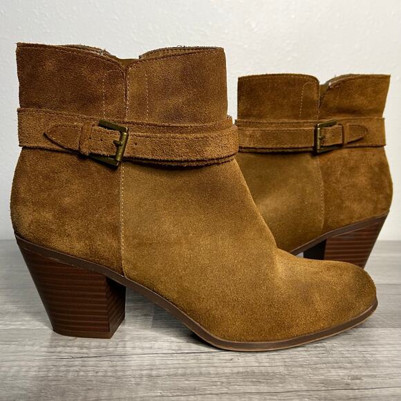 Sam Edelman Brown Suede Lynne Ankle Boots Booties Western Women's 10 - Picture 2 of 9